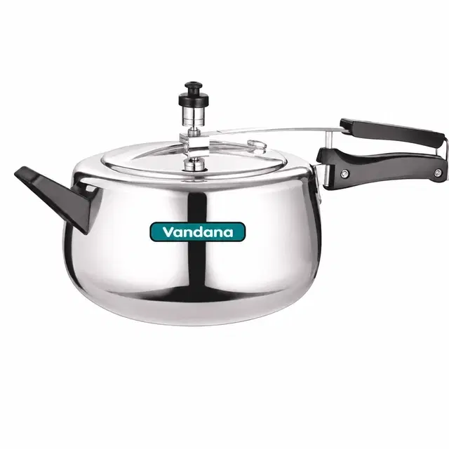 Vandana 2 L Contura Aluminium InnerLid Pressure Cooker Gas Stovetop Compatible with induction Base