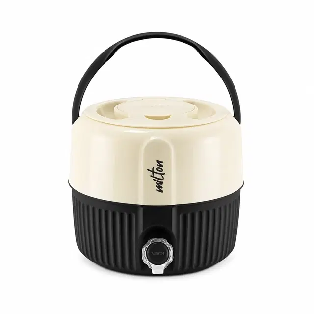 Milton Kool Pristine 7 Insulated Plastic Water Jug, 5.25 litres, Dark Brown | Food Grade | Easy to Carry | BPA Free Black