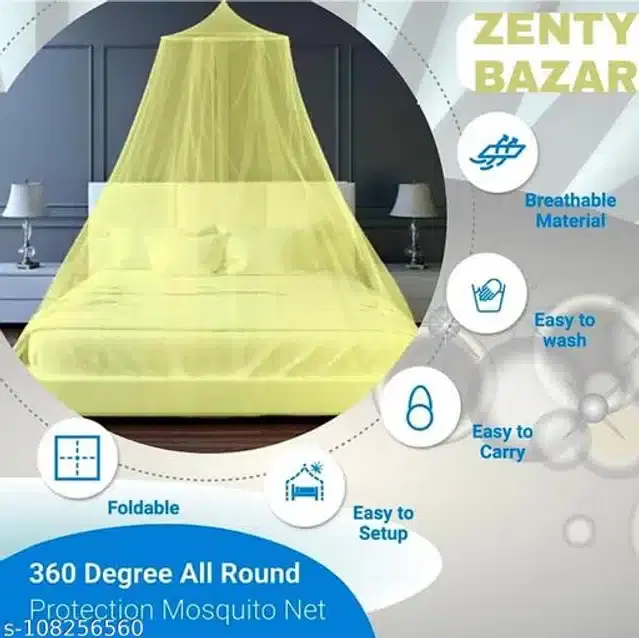Mosquito Net for Home, Yellow, 6.5x6.5 feet