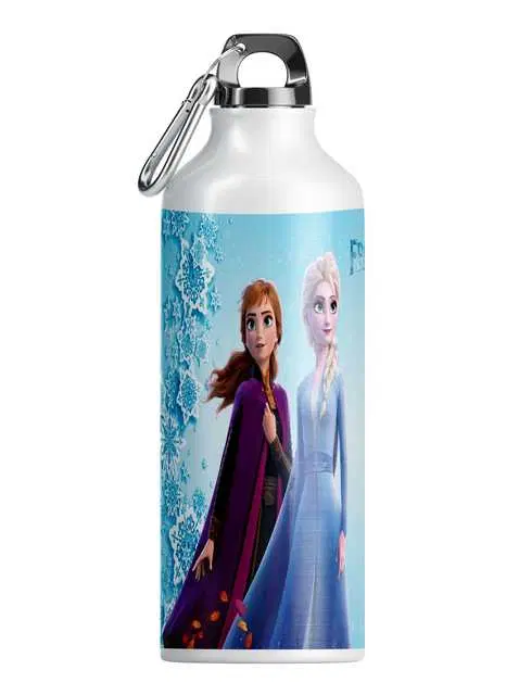 Printed Aluminium Cartoon Sipper Water Bottle for Kids, Multicolor, 600 ml, GT-436