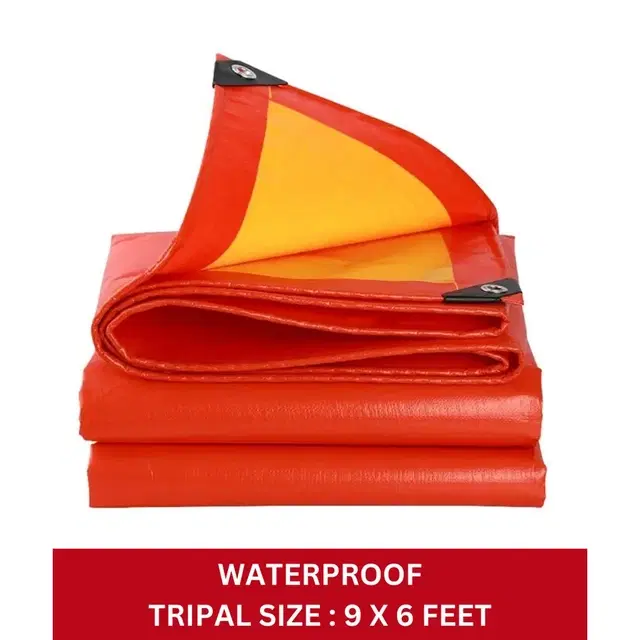 Tarpaulin Sheet Waterproof, 9 X 6 Feet Tirpal For Camping, Construction Sites, Temporary Shelters, Truck Cover, Farmhouse, To Cover Cement, Pack of 1