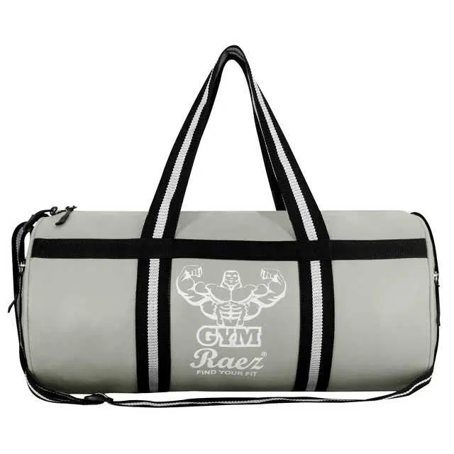 Stylish PU Gym Bag for Men, Grey, 44 X 20 X 22 cm, RA-046