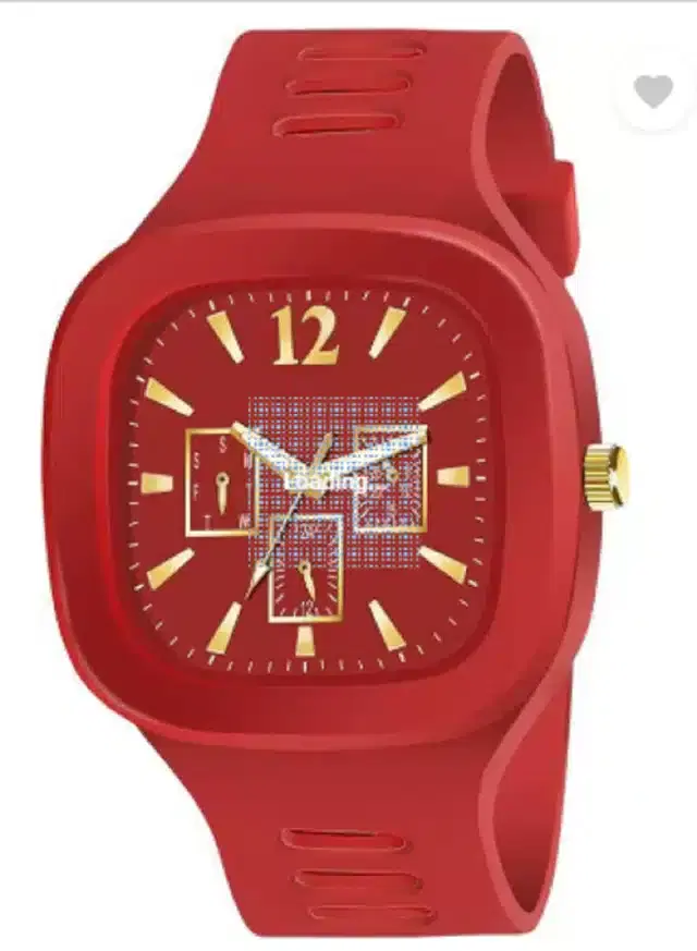 Unisex Analog Watch (Red)