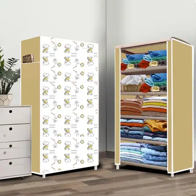 Portable Lightweight Cloth Storage Bag, Beige