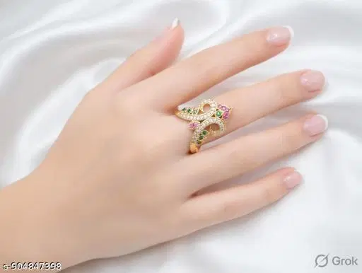 Multicolor Ring for Women (Multicolor, Free Size)