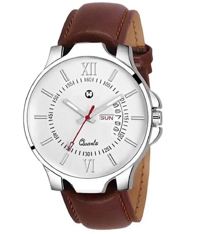 Leather staps analog watch for men