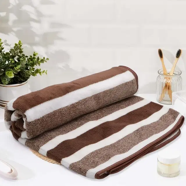 Safina Stripe Brown Bath Towel 68x135 cm Pack of 1