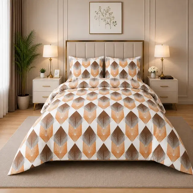 SimpleHome Microfiber King Bedsheet Abstract Grey 104x108inch