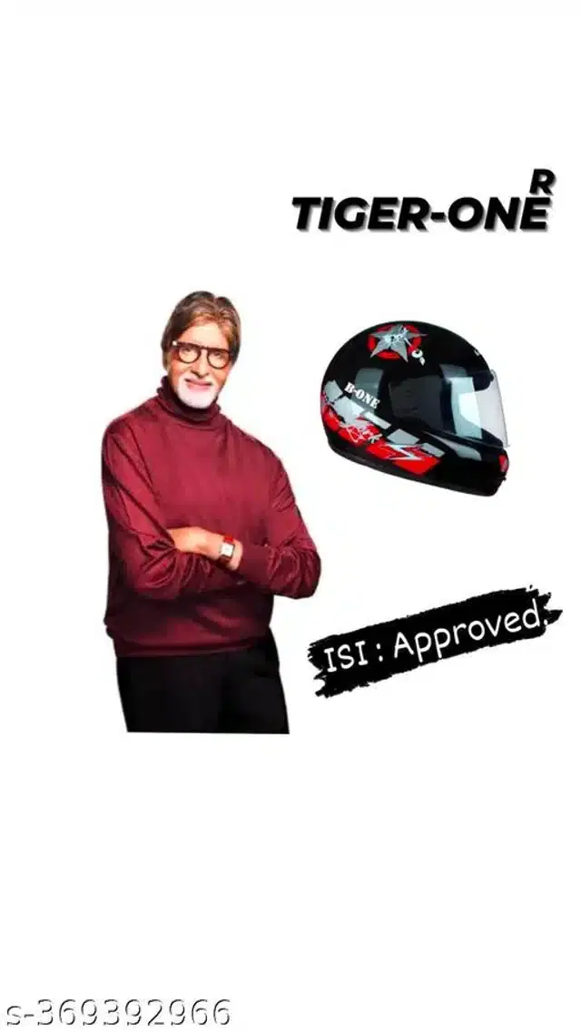 Full Face Helmet for Men & Women, Black & Orange