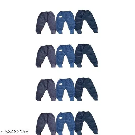 Woolen Thermal Bottomwear for Kids, Pack of 12 (Multicolor, 6-12 Months)