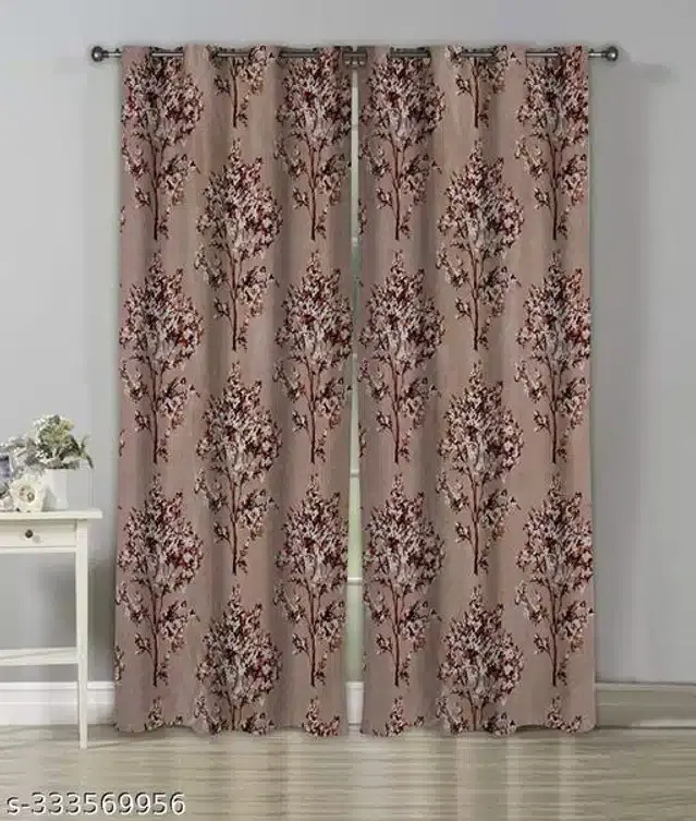 Polyester Curtain for Door, Multicolor, 7 Feet