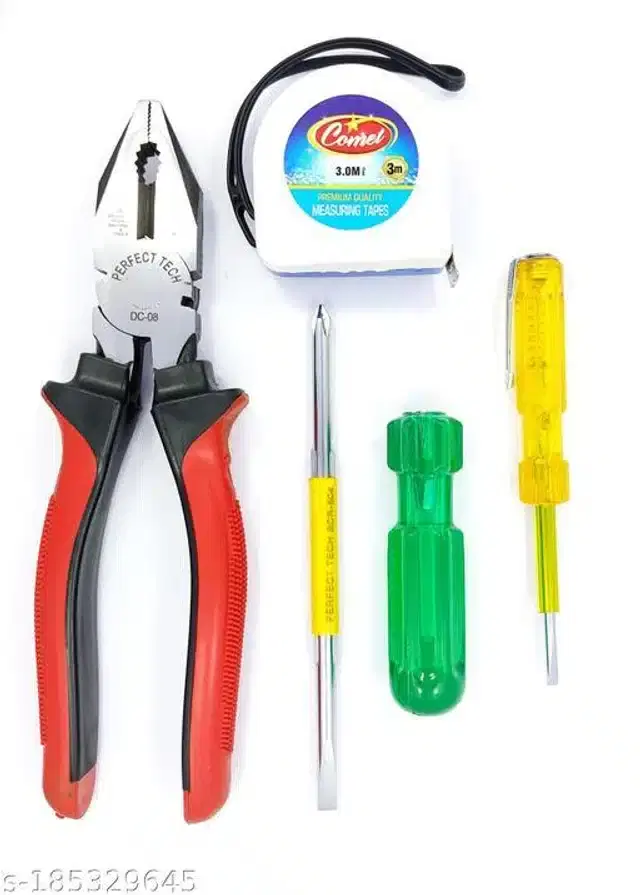 Hand Tool Kit, Set of 3, Multicolor