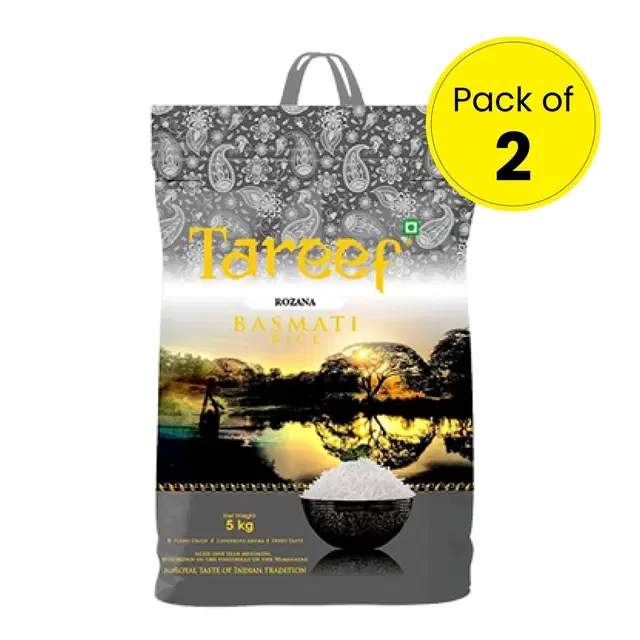Tareef Full Grain Rice 2X5 kg (Pack of 2)