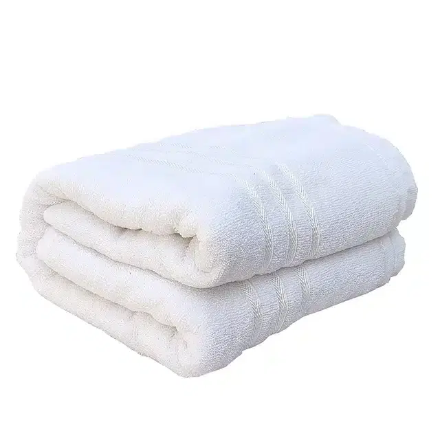 Cotton High Absorbent Antibacterial Bath Towels, White, 60x30 inches