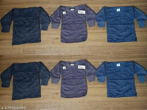 Woolen Thermal Topwear for Kids, Pack of 6 (Multicolor, 0-6 Months)