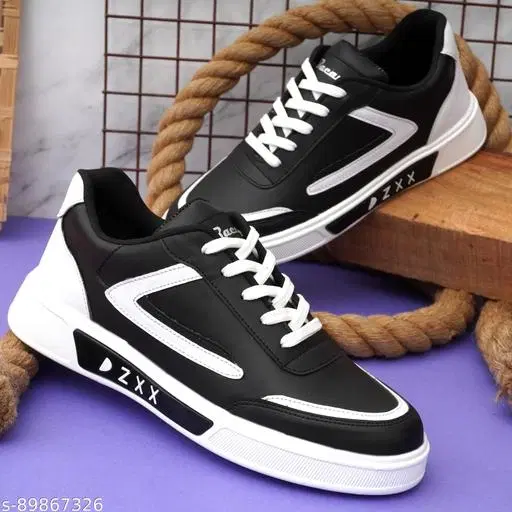 Bacan Casual Shoes for Men (Black, IND-6)