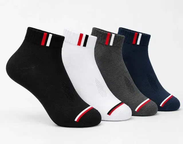 Mens Socks Printed Multicolour Polyblend(Free Size) Pack of 4