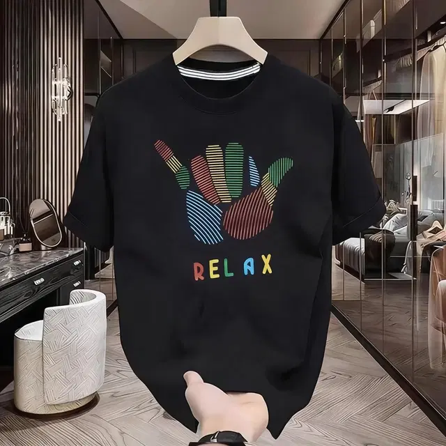Cotton Printed T-shirt for Men, Green (M)