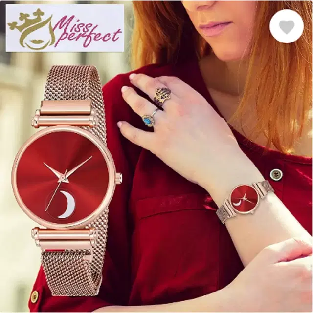 Analog Watch for Women & Girls (Rose Gold)