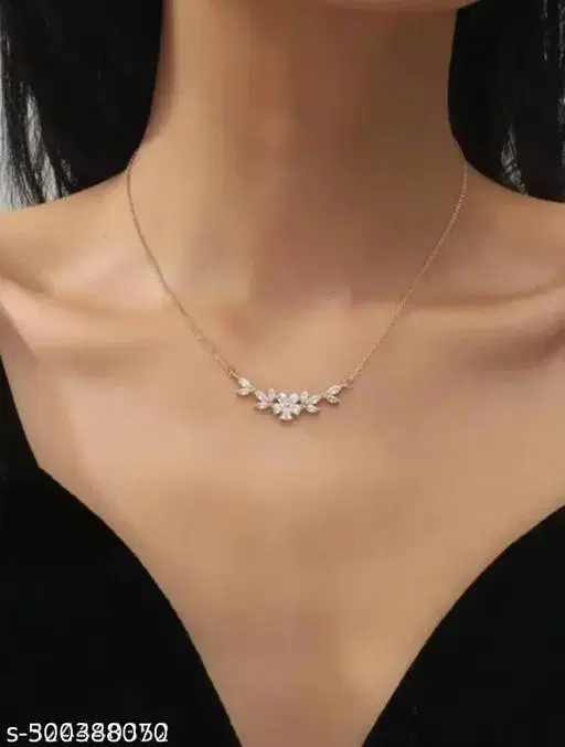 White Necklace for Women (Free Size)