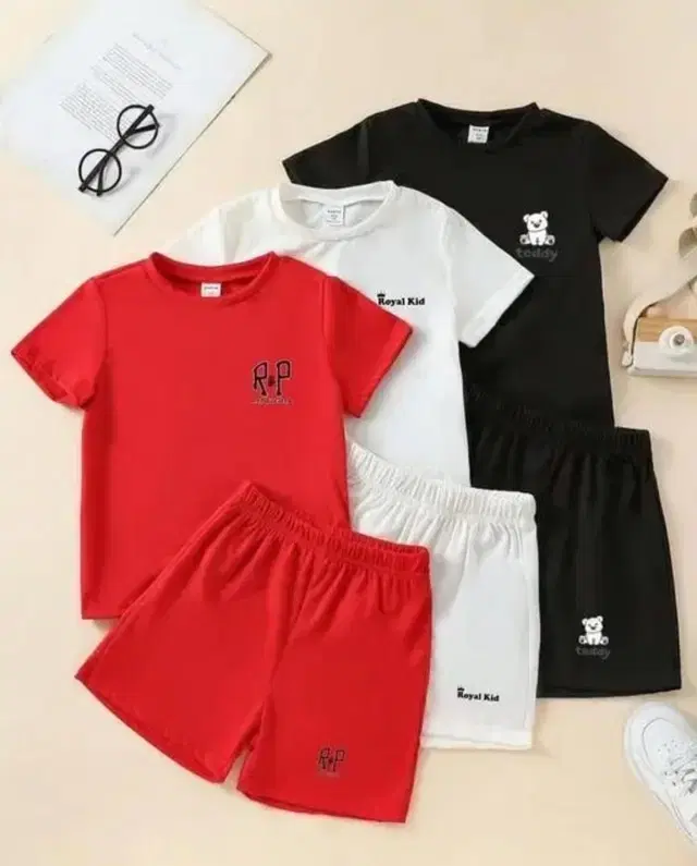 Cotton Clothing Set for Girls, Multicolour, Pack of 3 (0-6 Months)