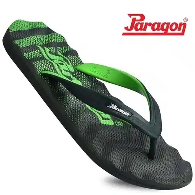 Paragon Flip Flops for Men (Green, 8)