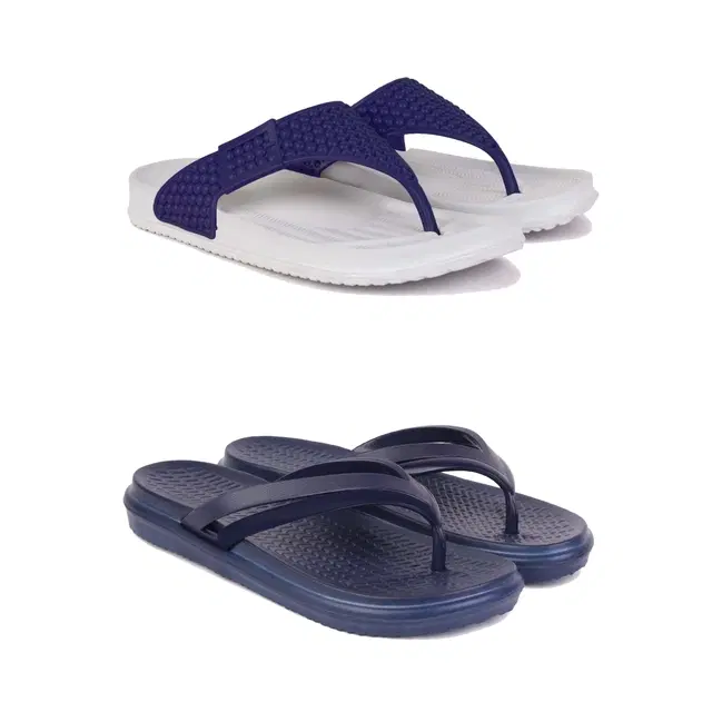 Slippers for Women, Pack of 2 (Multicolor, 4)