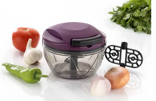 Plastic Handy And Compact Chopper With 3 Blades And Whisker For Effortless Chopping Vegetables And Fruits, 500ml, Pack Of 1, R-038