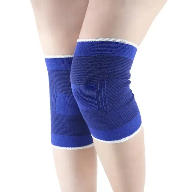 Polyester Solid Knee Sleeves for Women, Blue, Set of 1