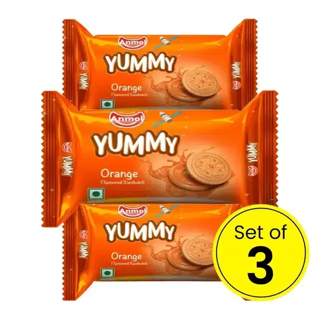 Anmol Yummy Orange 67 g (Set of 3)