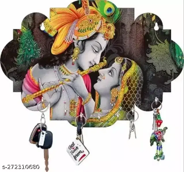 Wooden Keys Holder, Multicolor