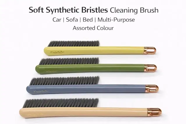 Soft Synthetic Fibers Bristles Car, Sofa,Bed Cleaning Brush Assorted Colour