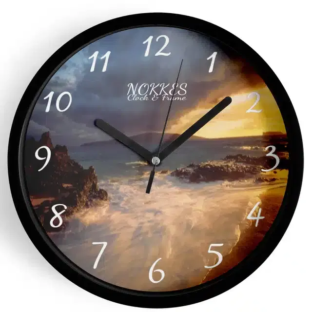 Plastic Printed Wall Clock, Multicolor, 7 Inches