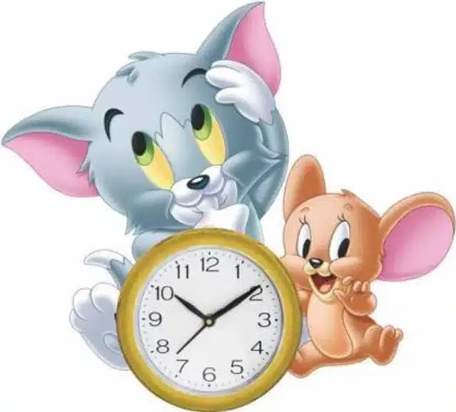 Wooden Wall Clock for Office and Living Room, Multicolor