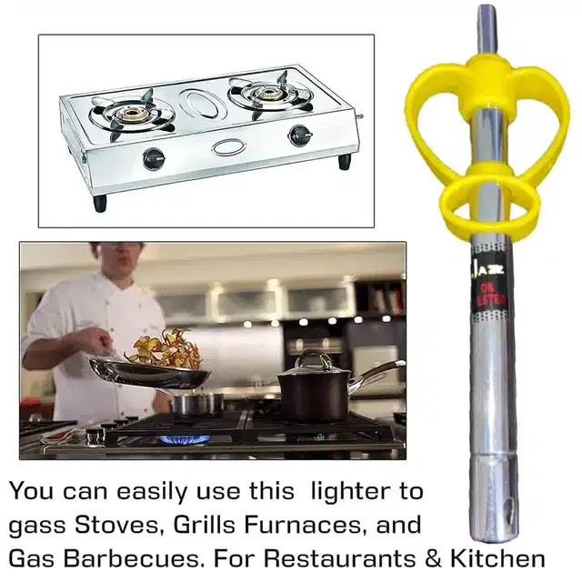 Stainless Steel Gas Lighter for Kitchen, Assorted