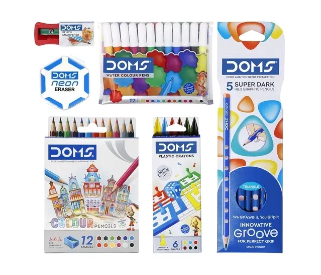 Doms Champions Kit Combination Of 6 Stationery Items