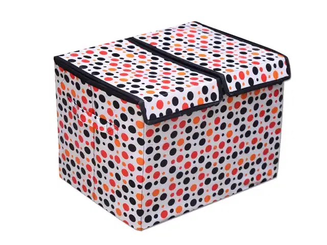 PVC Printed Multipurpose Partitioned Storage Box, Multicolor