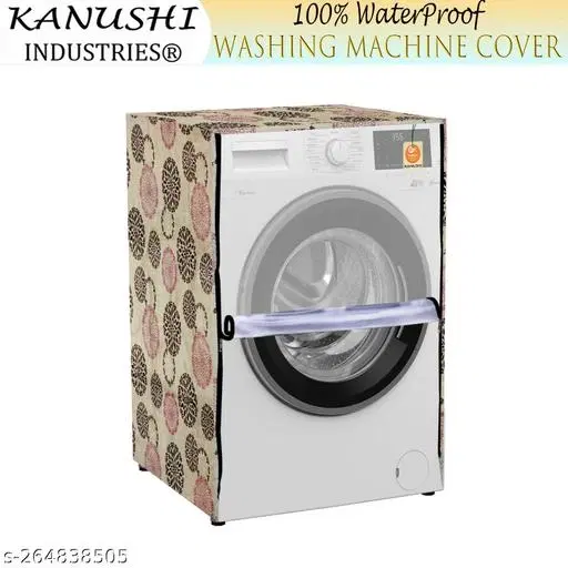 KANUSHI Industries® Washable & Dustproof Front Trasparent Front Load Automatic Washing Machine Cover (Suitable for 6 Kg, 6.5 kg, 7 kg, 7.5 kg)(WASMAC-FRONT-T.P-NW-NEW-10)