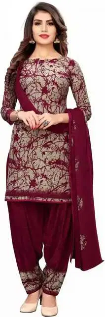 Sharda Creation Women's Dress Material (Maroon) (SC10)