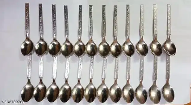 Stainless Steel Spoons, Silver, Pack of 24