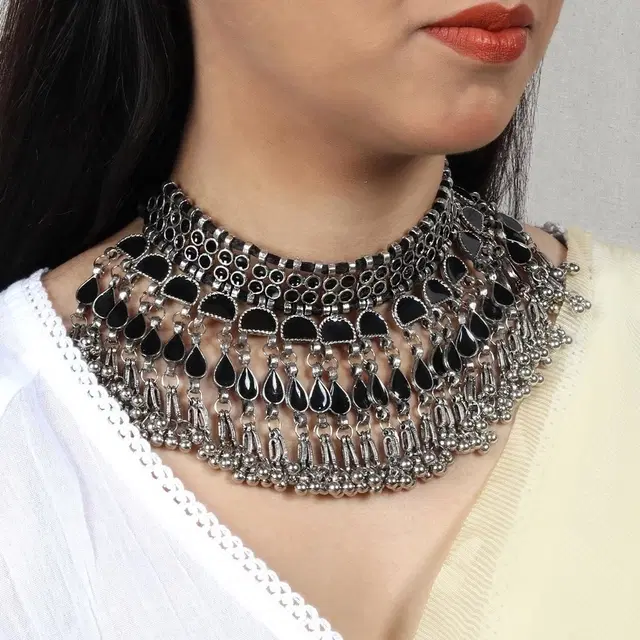 black oxidized jewellery set