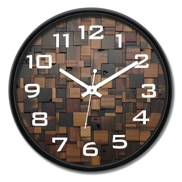 Khatu Craft Circle Clock Wooden look 30x30cm