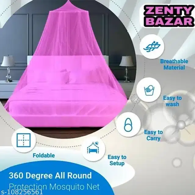 Mosquito Net for Home, Purple, 6.5x6.5 feet