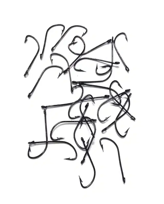 Stainless Steel Fishing Lures, Black, 3.5x2 cm, Pack of 40