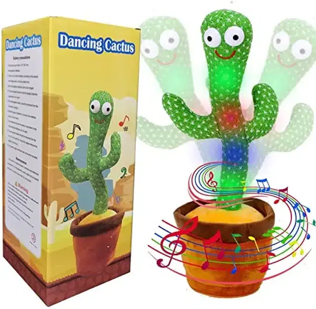 Dancing Cactus Talking Plush Toy for Kids, Multicolor