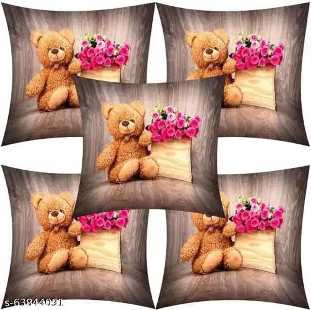 Cushion Cover for Home, Multicolor, 16x16 inches, Pack of 5