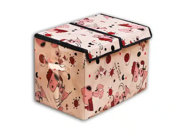 PVC Printed Multipurpose Partitioned Storage Box, Multicolor