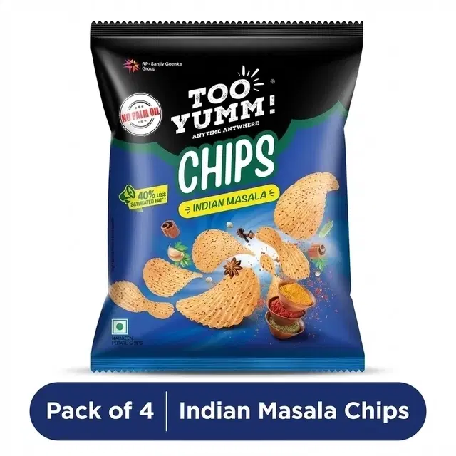 Too Yumm! Indian Masala Chips 4X33 g (Pack of 4)