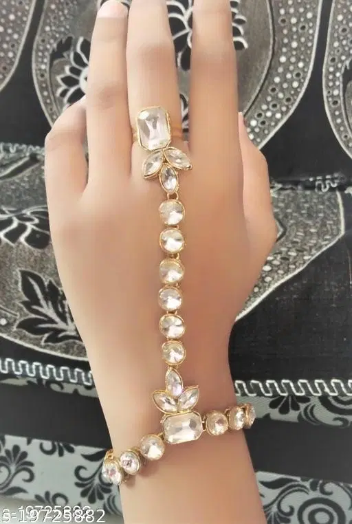 Alloy Bracelets for Women & Girls, White