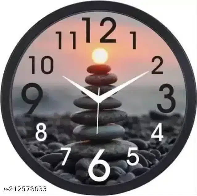 Plastic Analog Clock, Multicolor